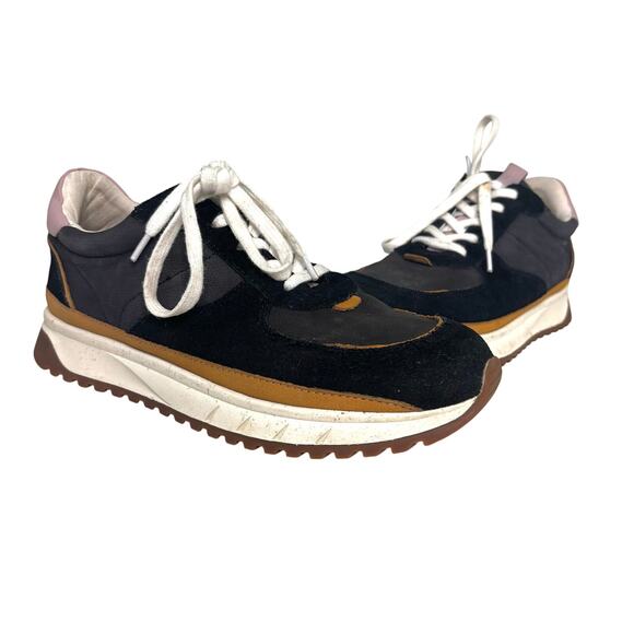 Madewell Kickoff Trainer in Dark Colorblock Nubuck & Suede 9 - Picture 1 of 8